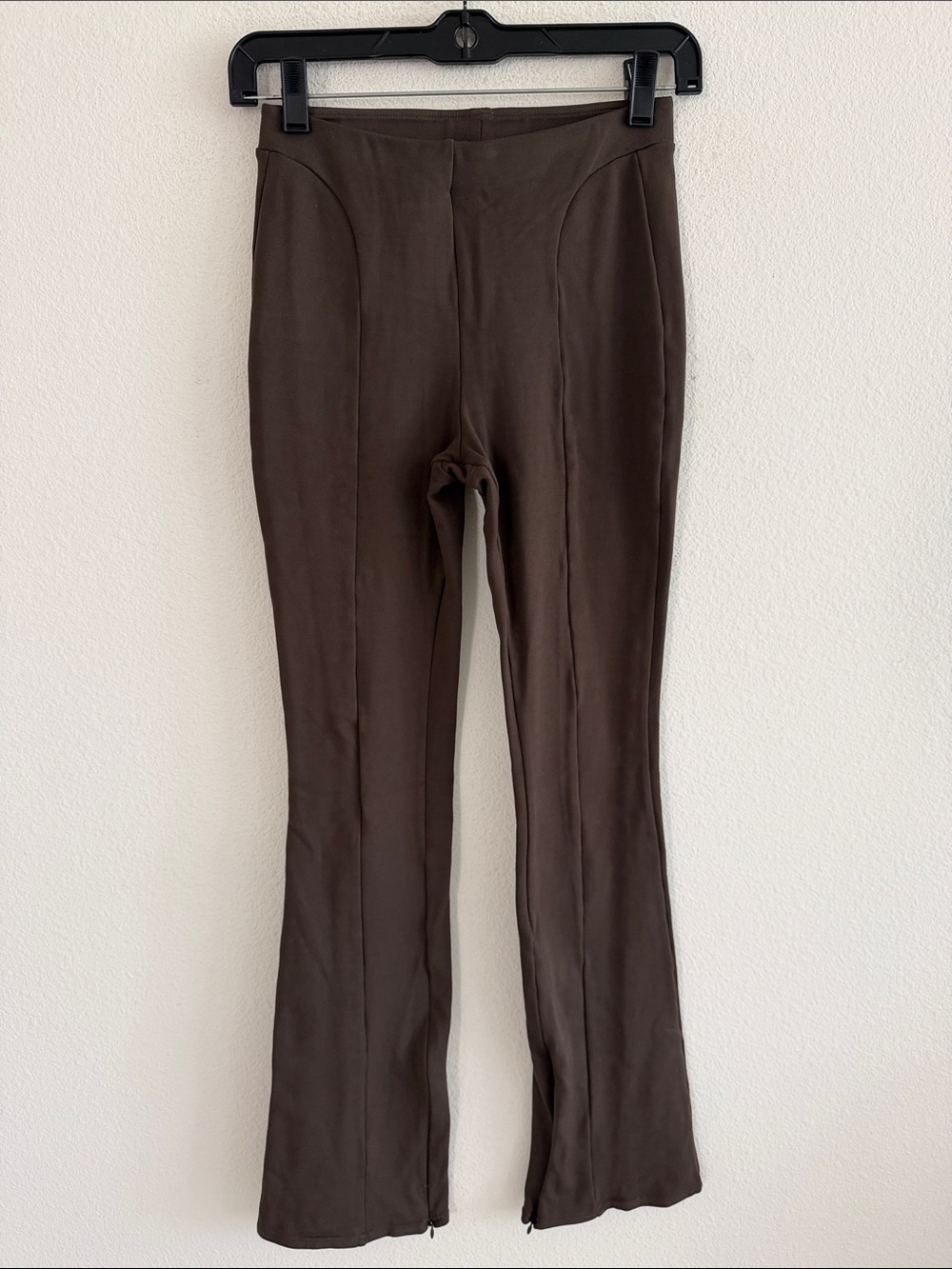 Alo Yoga High Waist Zip Flare Brown Legging
